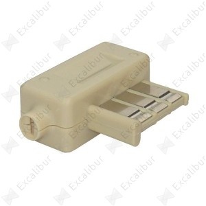 Fiche mâle Télephone  6C SORTIE CABLE