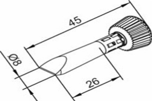 Panne ERSADUR, LF, 8,0mm, conique