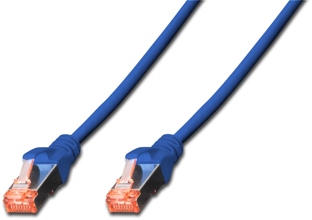 CORDON SSTP CAT6 PREMIUM 0.5M bleu