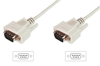 Datatransfer connection cable, D-Sub9 M/M, 3.0m, serial, molded 