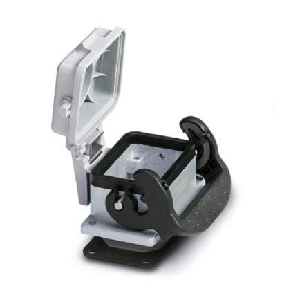  Embase HEAVYCONNEC B6, avec étrier longitudinal, hauteur 27 mm, avec couvercle