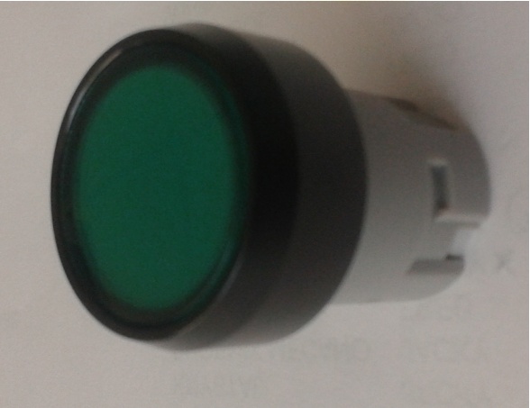 **Bouton Poussoir bistable vert  affleurant