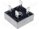 Pont mono-phase 1000V 50A carré 30x30x10mm cosses 6.35mm