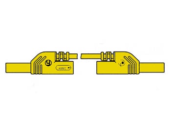  CORDON DE MESURE ISOLE 4mm 100cm AVEC REPRISE - JAUNE (MLB-SH/WS 100/1)