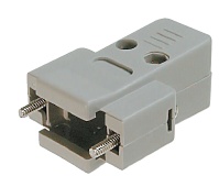 CAPOT SUBD 9P PLASTIQUE GRIS  A VIS