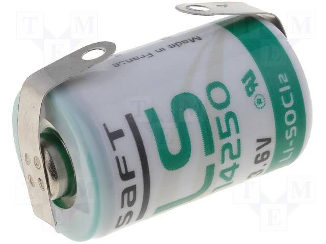 PILE LITHIUM 1/2AA 3.6V 1200mAH LANGUETTES A SOUDER
