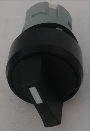  Bouton tournant 2 positions colerette noire