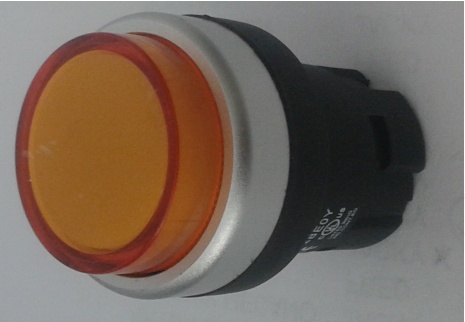 Bouton Poussoir momentané orange non affleurant