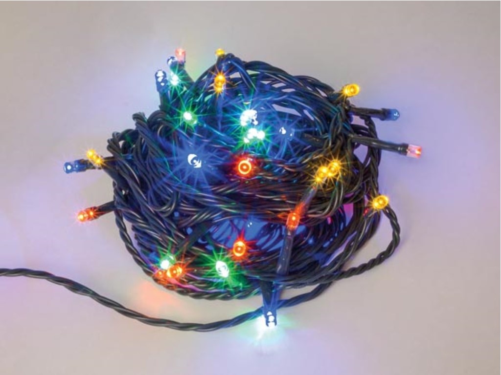 Maxilight LED 8 m - 120 multicolor lamps - green wire - 24 V