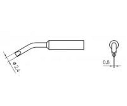 XNTBX PANNE TOURNEVIS COUDEE 2,4MM LONGUE POUR WXP65/WP65/WTP90/WXP90
