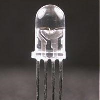 DEL standard - Trou traversant RGB  Diam 5. 20Ma. 4 pins