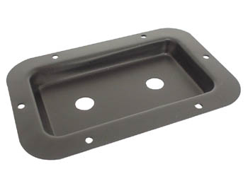 CUVETTE, NOIR METALLIQUE, 89 x 136mm, DEUX TROUS