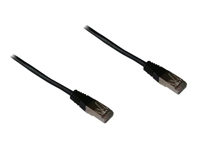 Cordon 2M RJ45 F/FTP CAT.6a droit noir sans halogène
