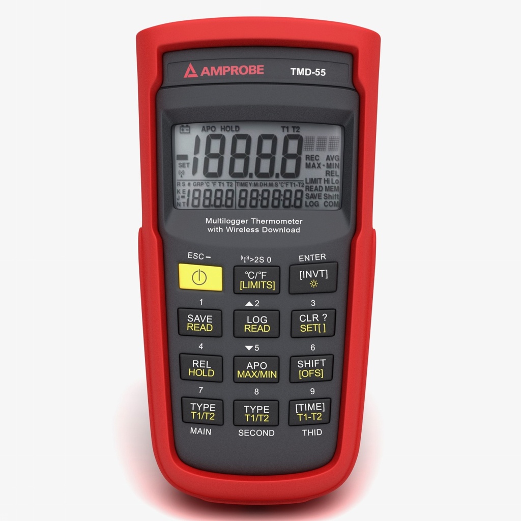TMD-53 Thermomètre numérique pour 2 sondes (type K), -180 à 1350°C