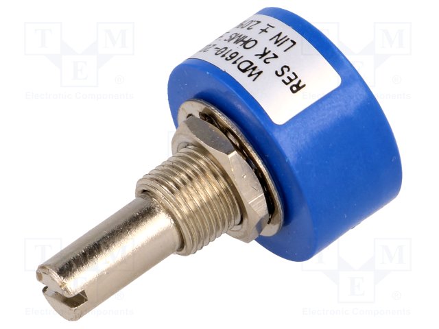 Potentiomètre axial 2k LIN 1W axe 6.35MM MONOTOUR AVEC BUTEE