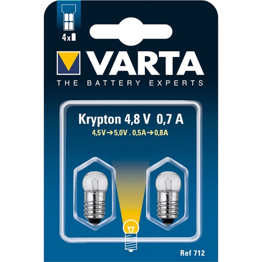 AMPOULE x2 Krypton 4,80V 0,70A culot à vis