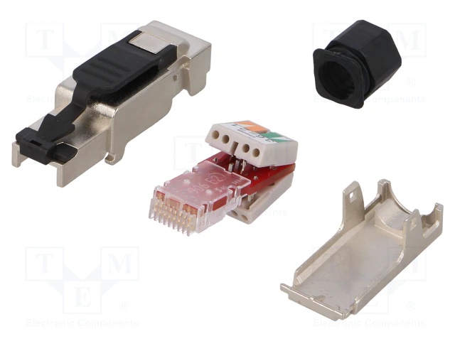 Prise mâle; RJ45; PIN: 8; Cat: 6a; blindés; Circuit: 8p8c; sur fil 