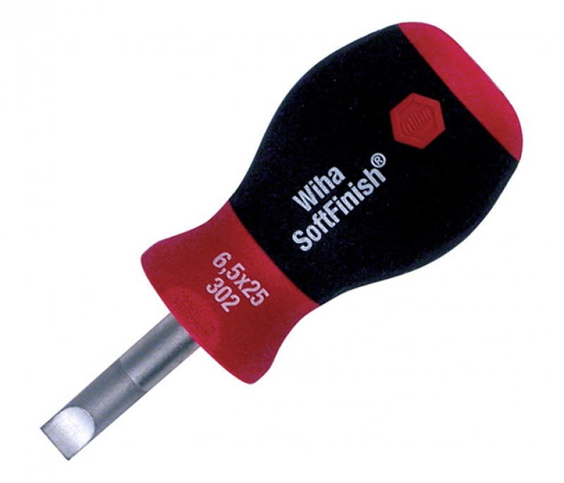 Wiha Tournevis SoftFinish® Fente avec lame ronde courte (26967) 8,0 mm x 25 mm