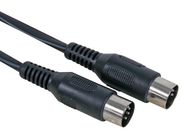 CORDON DIN MALE / MALE 5 BROCHES / 2M   IVOIRE