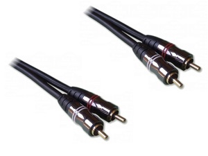 2xRCA mâle/2xRCA mâle dorée 10m00***blister***