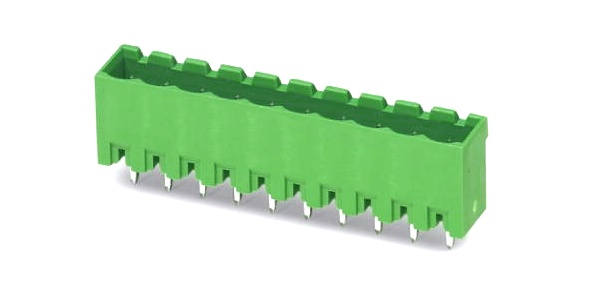 embase verticale male 10 poles pas de 5.08