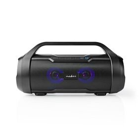 Bluetooth® Party Boombox | 360 min | 2.0 | 60 W | Lecture multimédia: Micro SD / Onde sinusoïdale pure / USB | IPX5 | Liable | Poignée | Lumières de fête | Noir