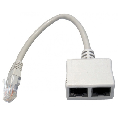 ADAPTATEUR DOUBLEUR DE PORT RJ45  pin 1236 .. 4578 > 2x 1236  