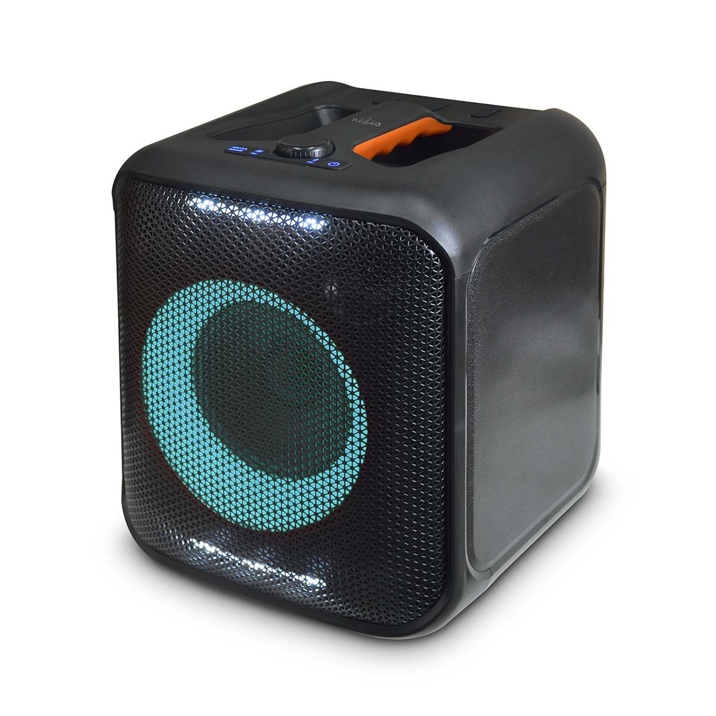 Haut-parleur BlueTooth® Party | Autonomie de la batterie 1 en utilisation standard: 300 min | 150 W | Poignée | Lumières de fête | Liable | Égaliseur | Noir / Orange
