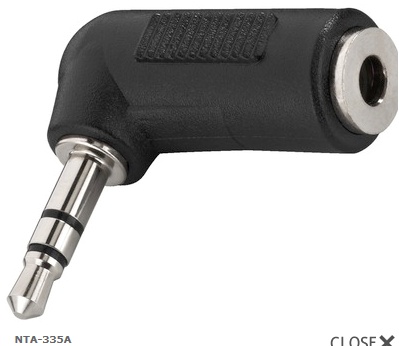 ADAPTATEUR JACK 3.5 ST M/JACK 3.5 ST F COUDé
