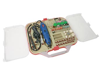 PERCEUSE DE PRÉCISION ELECTRIQUE & JEU DE GRAVURE  - 162 pcs.