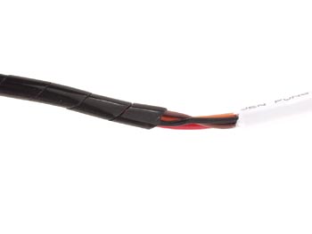 GAINE CACHE-FILS SPIRALEE 10m / Ø6mm (NOIR)