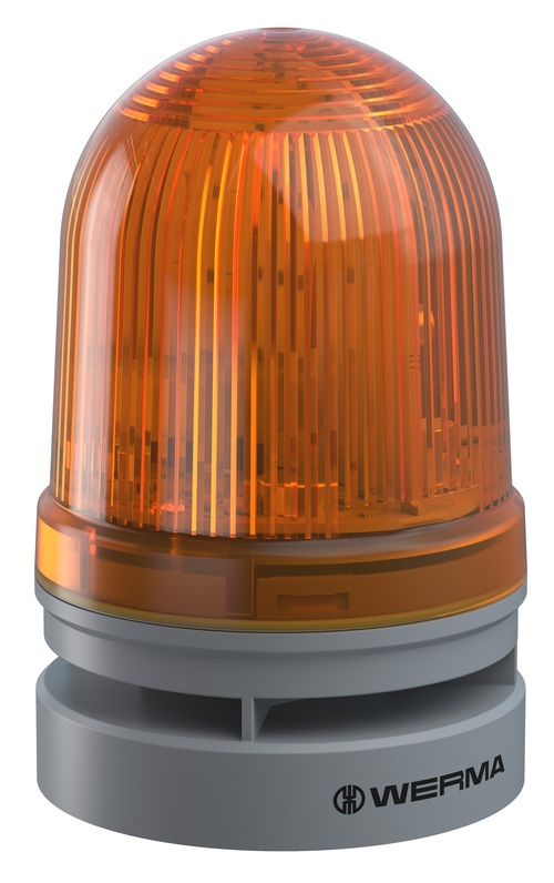 EvoSIGNAL Midi - Combi Flash/EVS 110dB - 12-24VAC/DC - Orange Mtge polyvalent / Signalisation modulable simple et conviviale