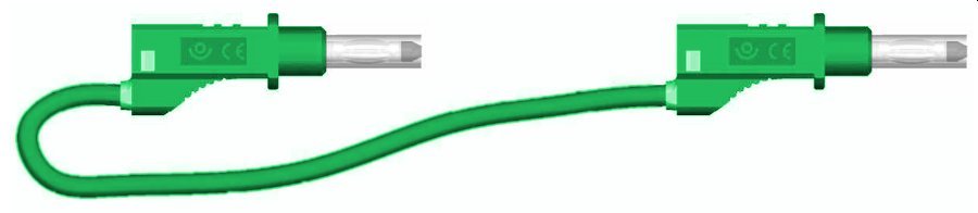 cordon sécu. d4 rep.AR PVC 0.75mm² Lg 50cm vert