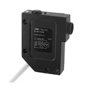 Amplificateur pour fibres optiques  Boîtier métallique 15*60*45  PNP - claire/sombre - sortie câble 2m  Portée max : 1,2 m en ba