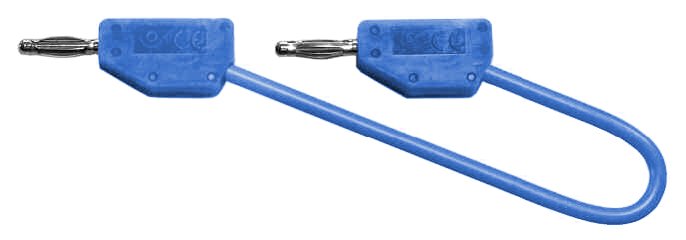cordon lab rep.AR d.2 PVC 0.40mm² Lg 25 cm bleu