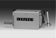 Compteur mécanique à levier oscillant, avec remise à zéro par clé, axes 7 mm latéraux, 7 digits, sens II