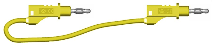 C.Lab.rep. AR d.4 PVC 0.75 mm² Lg 150 cm jaune