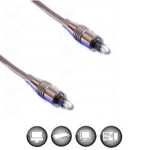 Cordon 2m50 fibre optique luxe TOSLINK 2m50***blister***