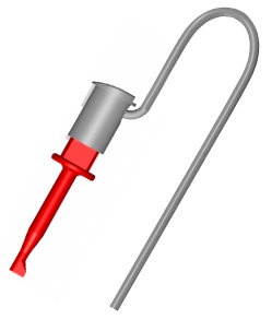 mini grippe-test câblé Lg 100 cm noir