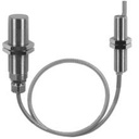 Détecteur inductif haute température  Boîtier métallique M18*70(capteur) M12*51(ampli)  24VDC - PNP NC - sortie câble 2m  Portée