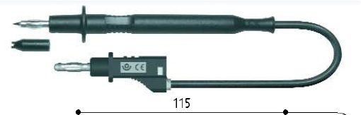 c. PT d2 + fiche rep. AR d4 PVC 1.00mm² Lg 150 cm noir