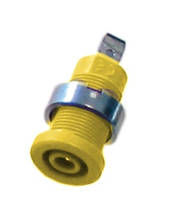 douille sécu rac. Faston 4.8 v. industrie jaune/vert