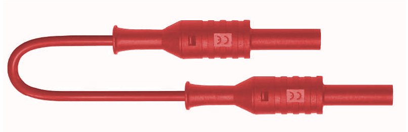 C.prolongateur F-F sécu.d4 PVC 1.5mm² Lg50cm rouge