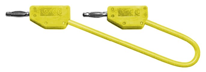 cordon lab rep.AR d.2 PVC 0.40mm² Lg 25 cm jaune