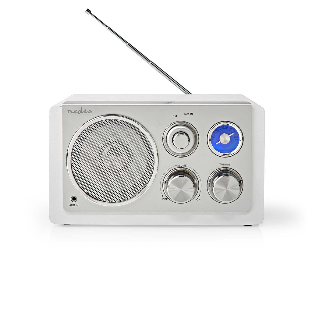 Radio FM | Conception de table | FM | Alimentation secteur | Analogique | 15 W | IP20 | Blanc