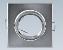 COLLERETTE CARRE SUPPORT DE SPOT 84 X 84MM ARGENT ORIENT