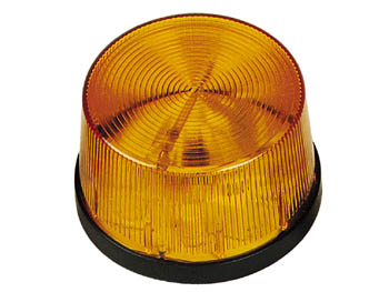 FLASH STROBOSCOPIQUE À LED - AMBRE - 12 VCC - ø 77 mm