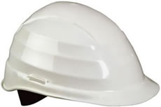 Casque de protection pr électriciens. Calotte en ABS ultra légère. Protection mécanique EN 397 1000 V. Conforme ANSI Z 89.1 classe E 20 000 V. Conforme EN 50365 1000 V. Livré avec jugulaire et bandeau anti sueur. Couleur blanc.