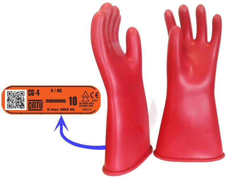 Gants isolants en Latex, classe 4 (36 000 VAC - 54 000 VDC) T 9, bord roulé. Norme EN 60903: 2003 (IEC 60903: 2014). Finition Wellfit pr une meilleure dextérité. QR code pr lecture rapport de test. Accessoire: Sur-gants  CG-991-09.