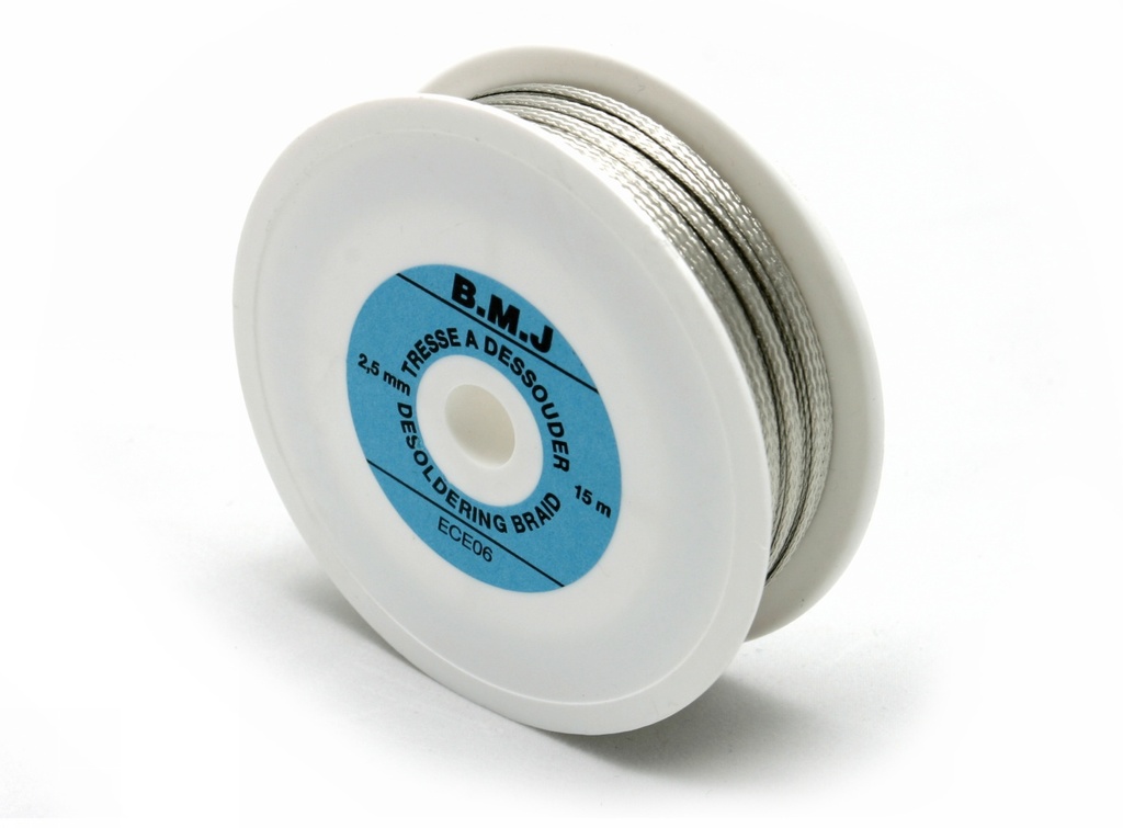 Tresse étamée 2,5 mm 15M